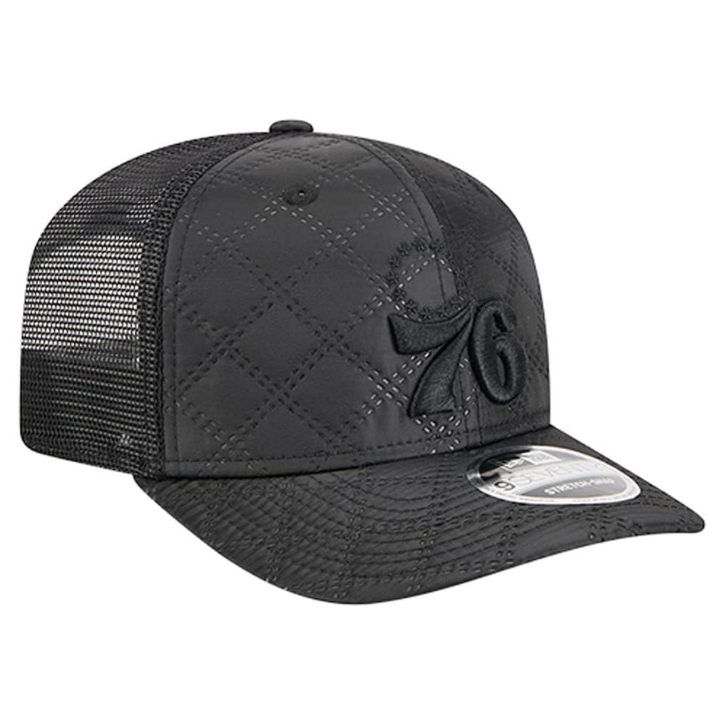 New Era Philadelphia 76ers Quilted 9SEVENTY Trucker Adjustable Hat