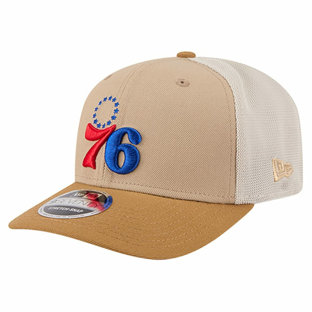 New Era Philadelphia 76ers Two-Tone 9SEVENTY Adjustable Trucker Hat