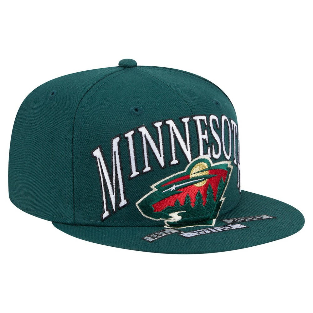 NHL Minnesota Wild New Era Oversized Vintage Arch 59Fifty Fitted Hat