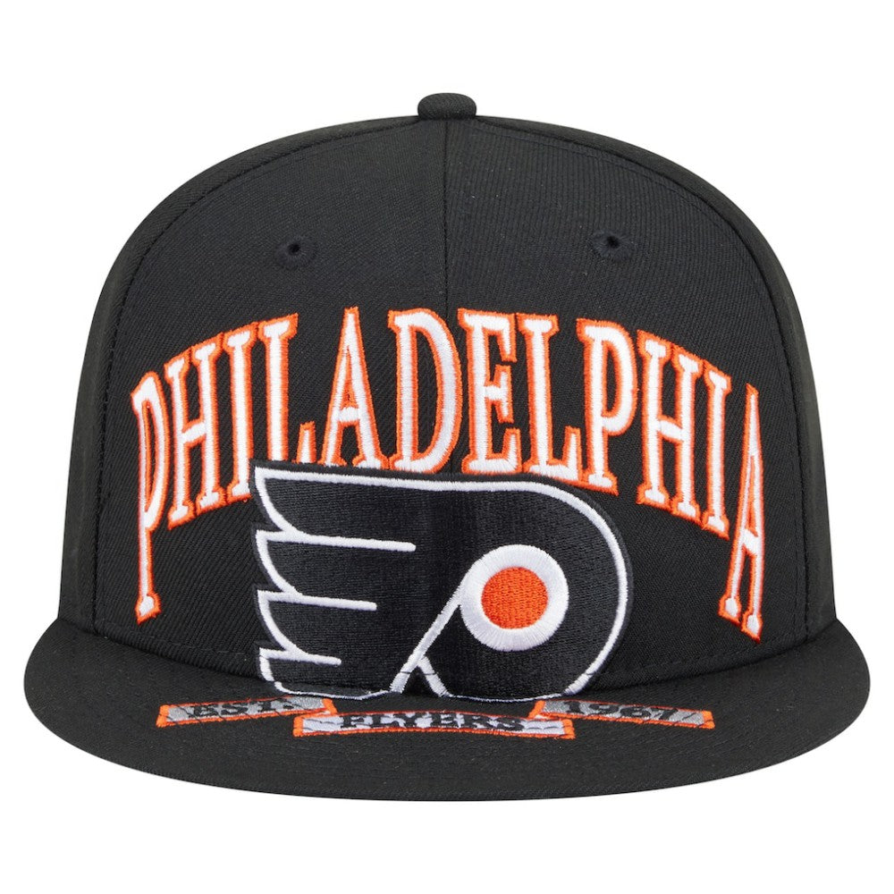NHL Philadelphia Flyers New Era Oversized Vintage Arch 59Fifty Fitted Hat