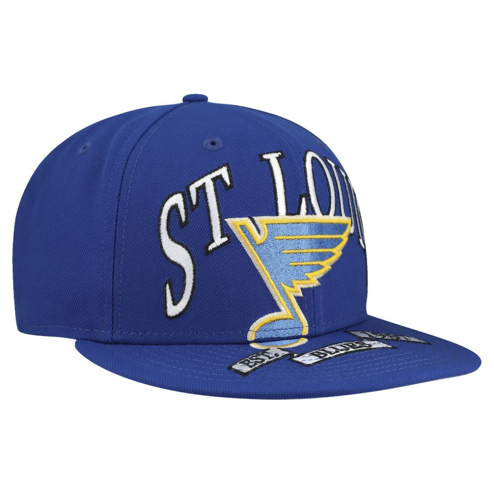 NHL St. Louis Blues New Era Oversized Vintage Arch 59Fifty Fitted Hat