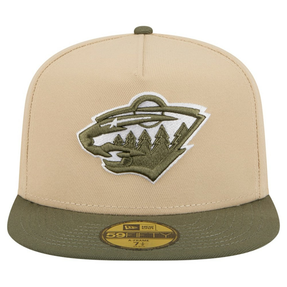 NHL Minnesota Wild New Era Color Pack Two-Tone 59FIFTY A-Frame Fitted Hat