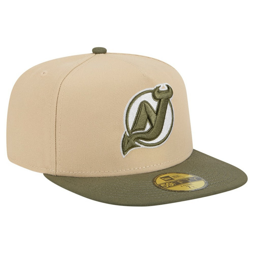 NHL New Jersey Devils New Era Color Pack Two-Tone 59FIFTY A-Frame Fitted Hat