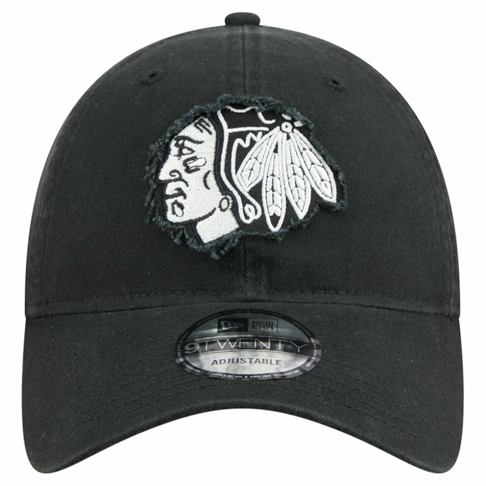 NHL Chicago Blackhawks New Era Stamp Fabric Applique 9TWENTY Adjustable Hat