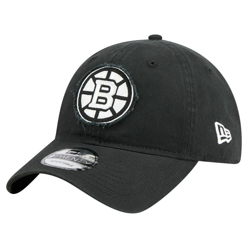 NHL Boston Bruins New Era Stamp Fabric Applique 9TWENTY Adjustable Hat