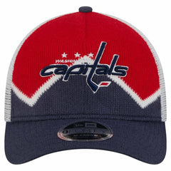 NHL Washington Capitals New Era Hockey Sock 9FORTY A-Frame M-Crown Adjustable Trucker Hat