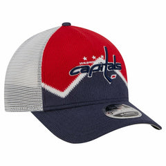 NHL Washington Capitals New Era Hockey Sock 9FORTY A-Frame M-Crown Adjustable Trucker Hat