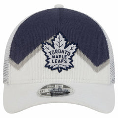 NHL Toronto Maple Leafs New Era Hockey Sock 9FORTY A-Frame M-Crown Adjustable Trucker Hat