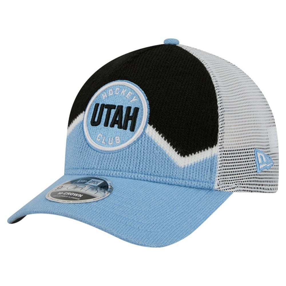 NHL Utah Mammoth New Era Hockey Sock 9FORTY A-Frame M-Crown Adjustable Trucker Hat