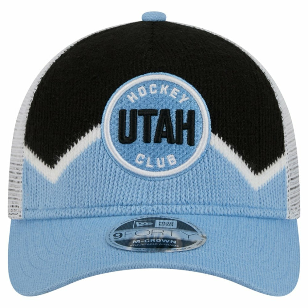 NHL Utah Mammoth New Era Hockey Sock 9FORTY A-Frame M-Crown Adjustable Trucker Hat