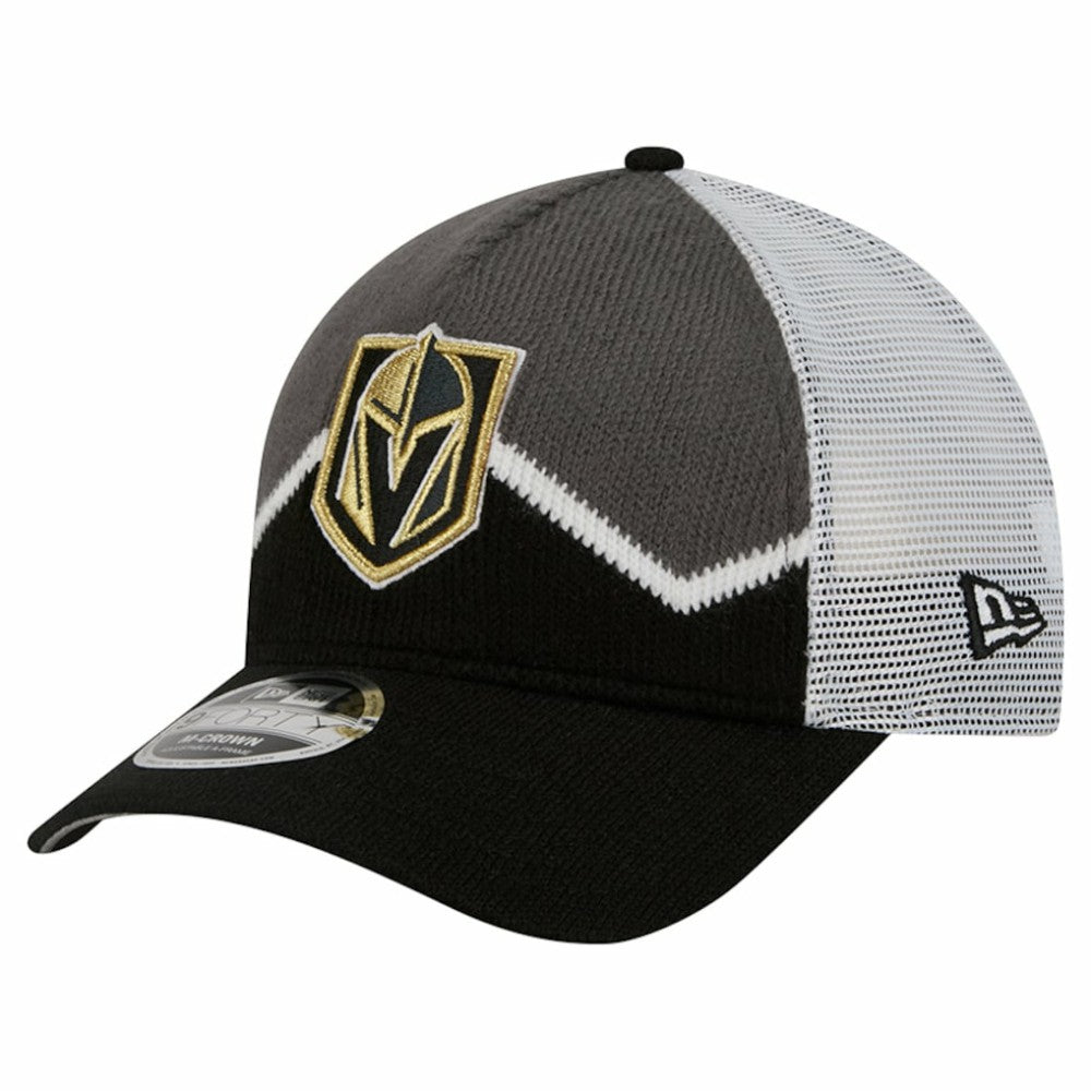 NHL Vegas Golden Knights New Era Hockey Sock 9FORTY A-Frame M-Crown Adjustable Trucker Hat