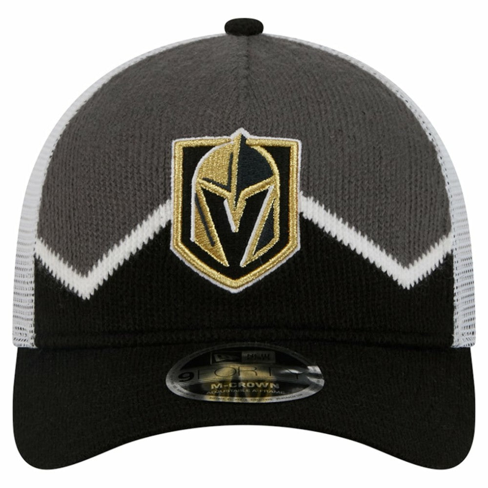 NHL Vegas Golden Knights New Era Hockey Sock 9FORTY A-Frame M-Crown Adjustable Trucker Hat