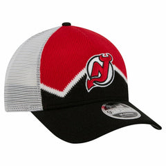 NHL New Jersey Devils New Era Hockey Sock 9FORTY A-Frame M-Crown Adjustable Trucker Hat