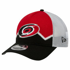 NHL Carolina Hurricanes New Era Hockey Sock 9FORTY A-Frame M-Crown Adjustable Trucker Hat