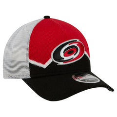 NHL Carolina Hurricanes New Era Hockey Sock 9FORTY A-Frame M-Crown Adjustable Trucker Hat