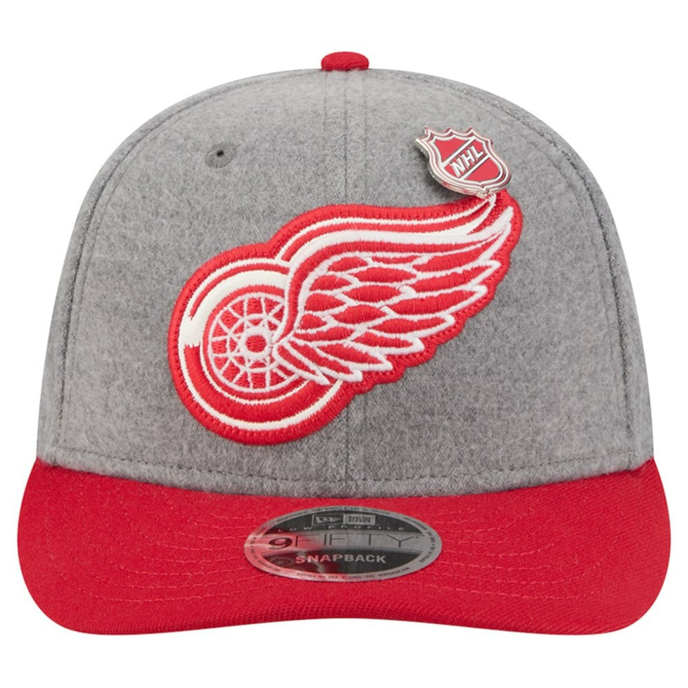 NHL Detroit Red Wings New Era Wool Pin Low Profile 9FIFTY Snapback Hat