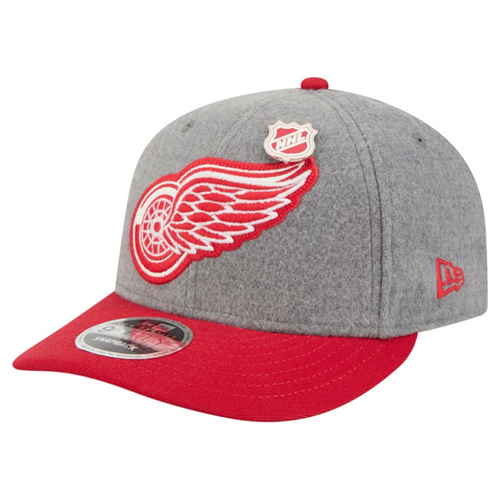 NHL Detroit Red Wings New Era Wool Pin Low Profile 9FIFTY Snapback Hat