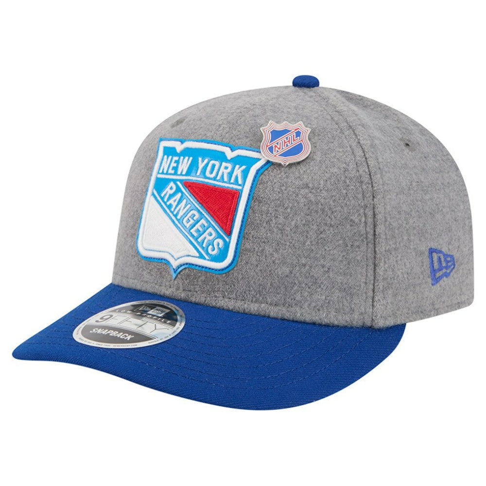 NHL New York Rangers New Era Wool Pin Low Profile 9FIFTY Snapback Hat