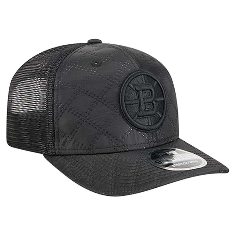 NHL Boston Bruins New Era Quilted Nylon 9SEVENTY Adjustable Trucker Hat