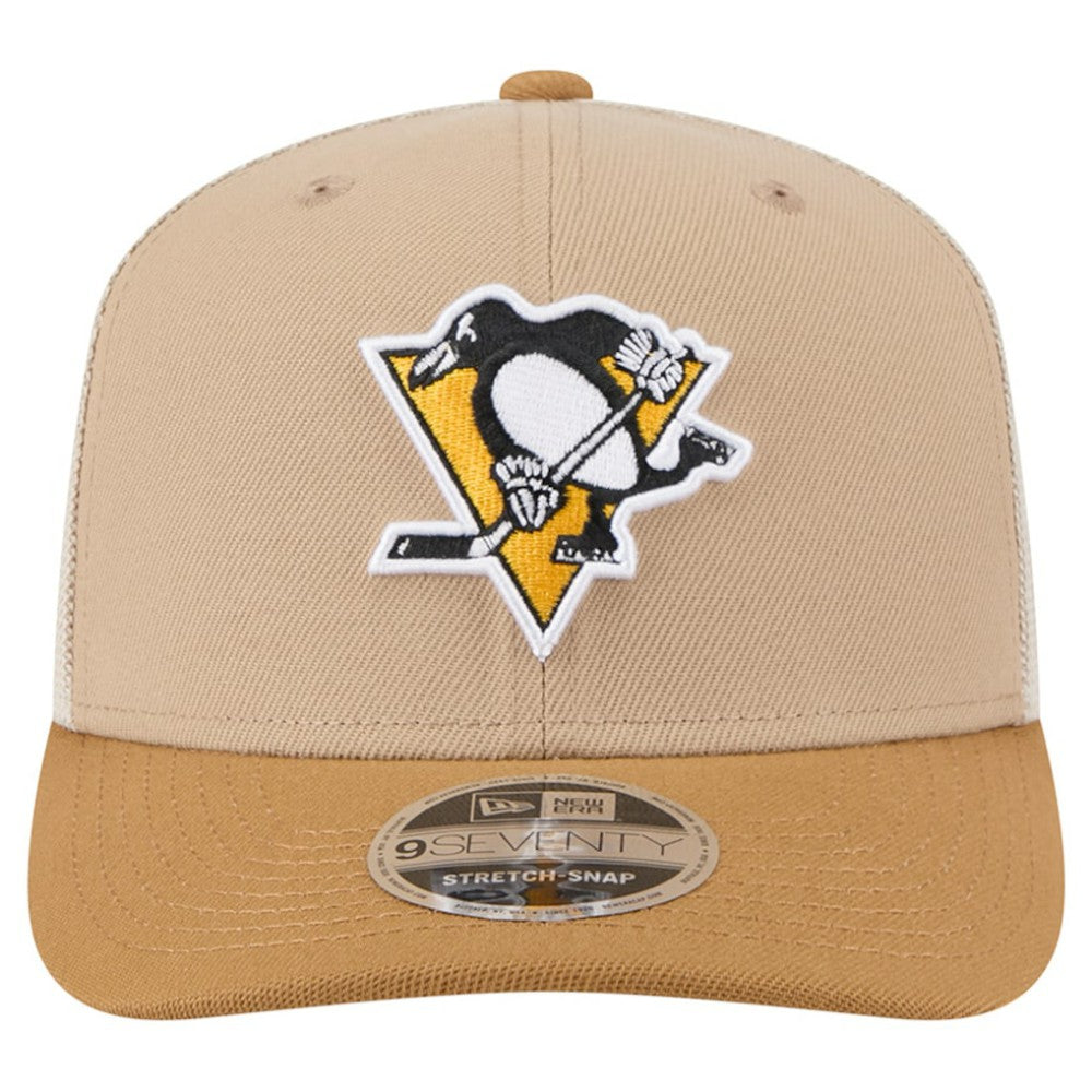 NHL Pittsburgh Penguins New Era Two-Tone Trucker 9SEVENTY Stretch Snap Adjustable Hat