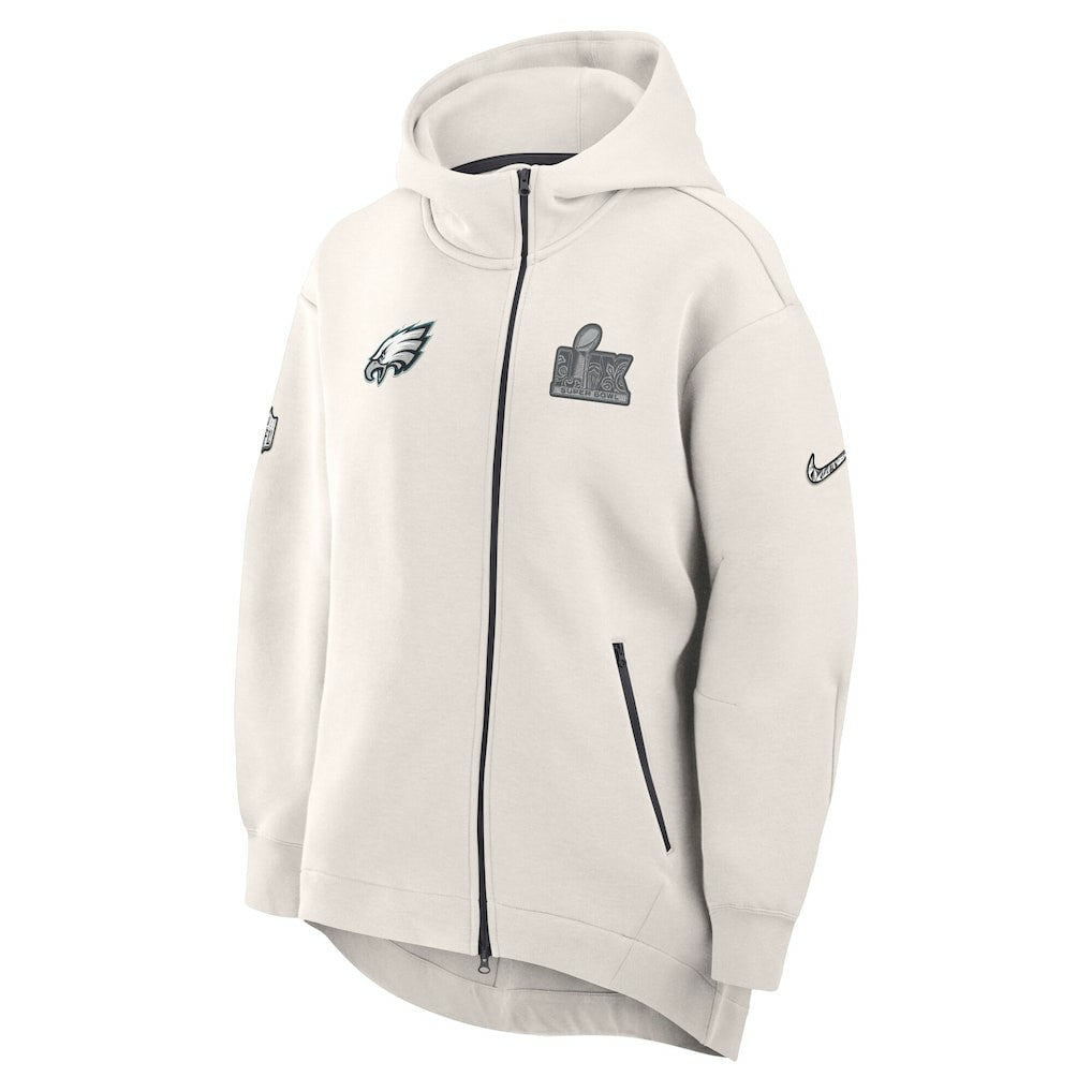 Women's Super Bowl LIX Opening Night Tech Fleece Full-Zip Hoodie - Philadelphia Eagles Hoodies