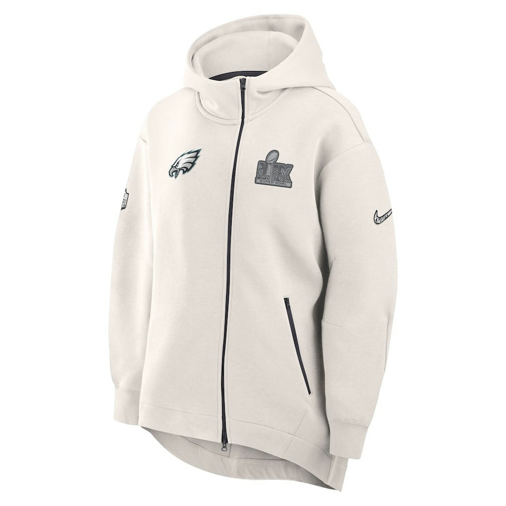 Women's Super Bowl LIX Opening Night Tech Fleece Full-Zip Hoodie - Philadelphia Eagles Hoodies