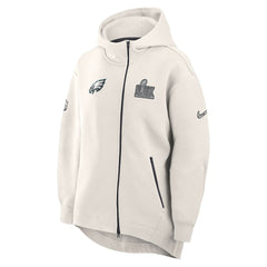 Women's Super Bowl LIX Opening Night Tech Fleece Full-Zip Hoodie - Philadelphia Eagles Hoodies