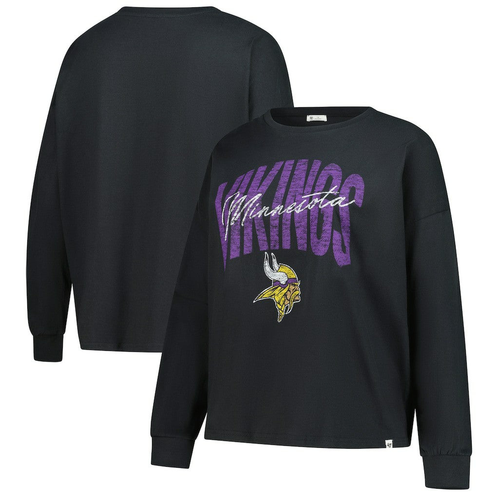 '47 Women's Plus Size Muse Sydney Long Sleeve T-Shirt - Minnesota Vikings T-shirts