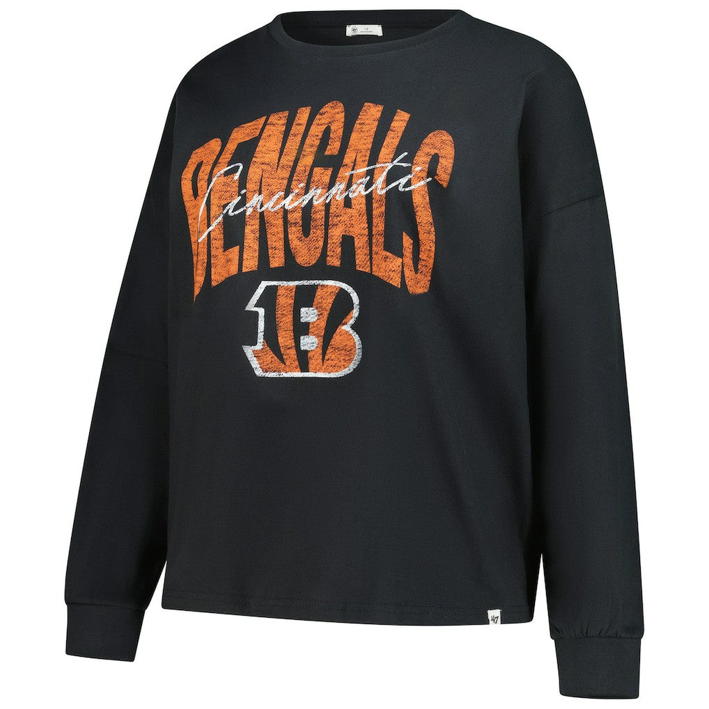 '47 Women's Plus Size Muse Sydney Long Sleeve T-Shirt - Cincinnati Bengals T-shirts