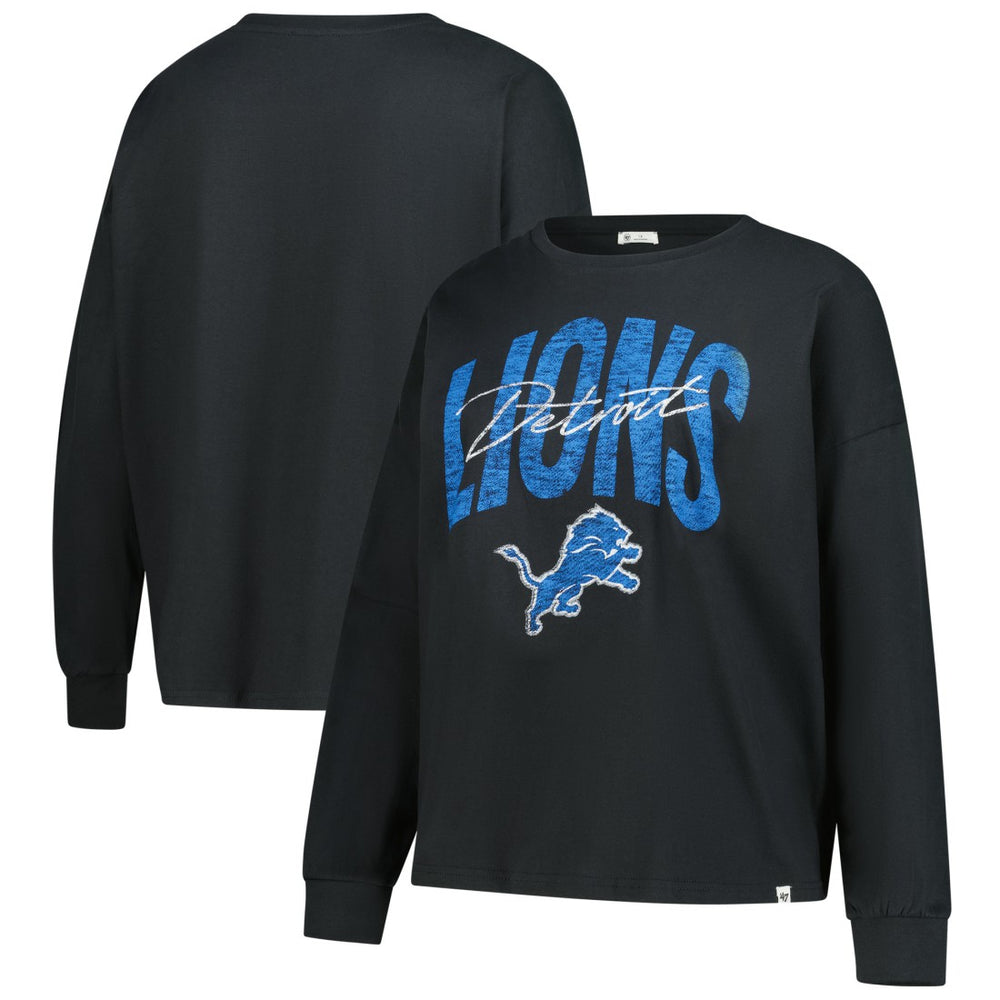 '47 Women's Plus Size Muse Sydney Long Sleeve T-Shirt - Detroit Lions T-shirts