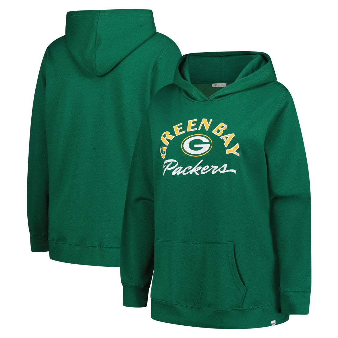 '47 Women's Plus Size Whirlwind Naomi Hoodie - Green Bay Packers Hoodies