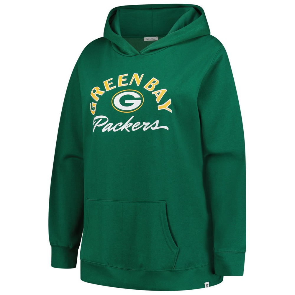 '47 Women's Plus Size Whirlwind Naomi Hoodie - Green Bay Packers Hoodies