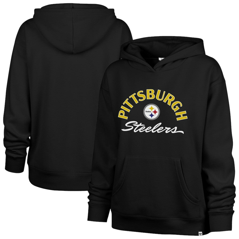 '47 Women's Plus Size Whirlwind Naomi Hoodie - Pittsburgh Steelers Hoodies