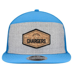 Cork Split Panel 9FIFTY Trucker Snapback Hat - Los Angeles Chargers Hats