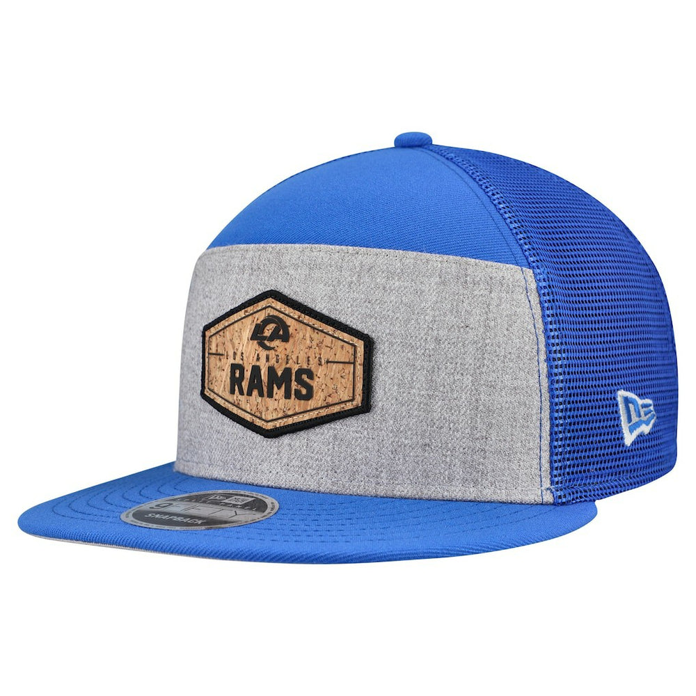 Cork Split Panel 9FIFTY Trucker Snapback Hat - Los Angeles Rams Hats