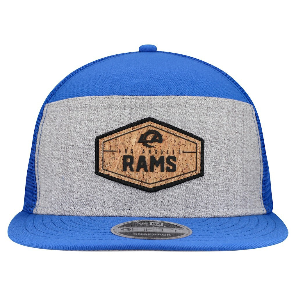 Cork Split Panel 9FIFTY Trucker Snapback Hat - Los Angeles Rams Hats
