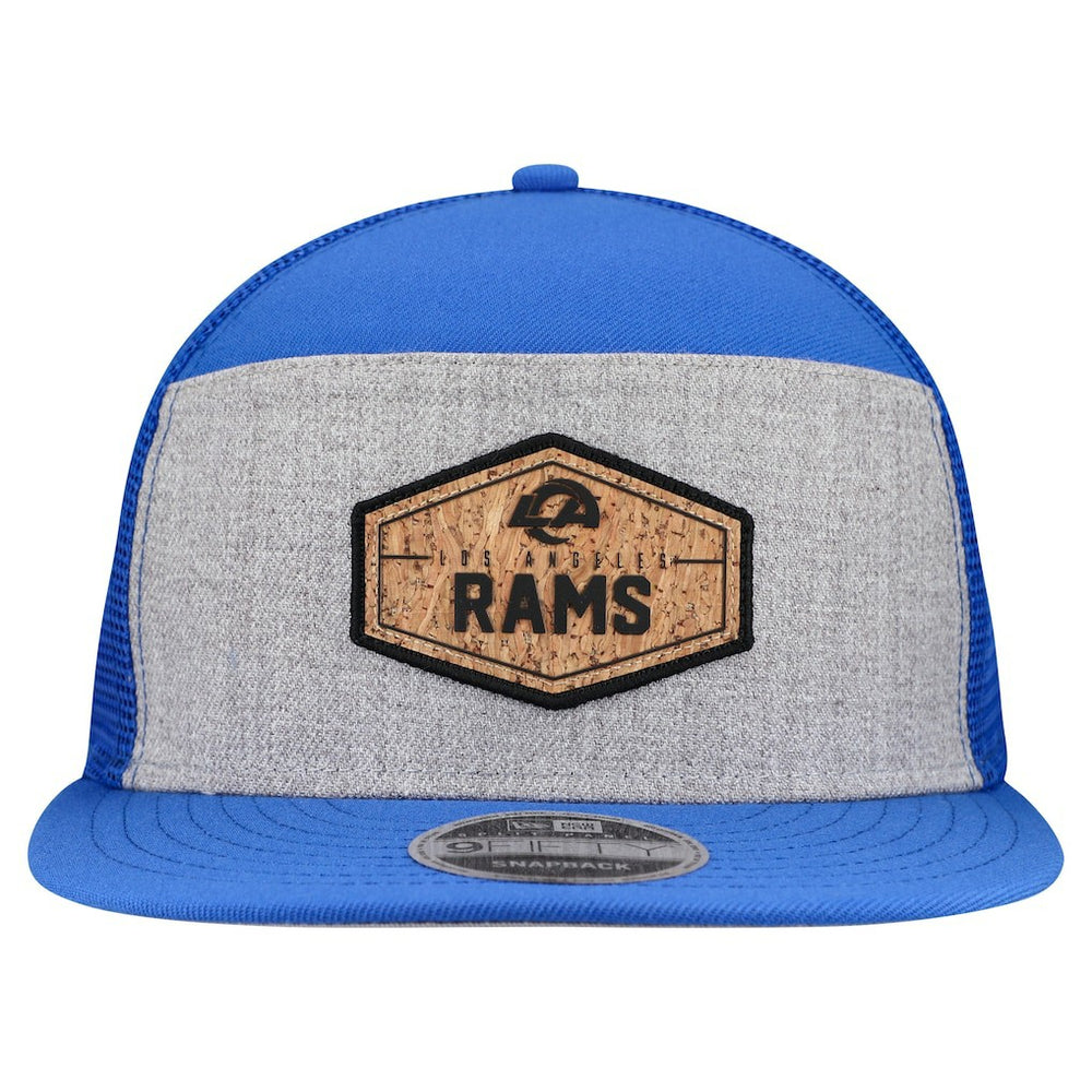 Cork Split Panel 9FIFTY Trucker Snapback Hat - Los Angeles Rams Hats