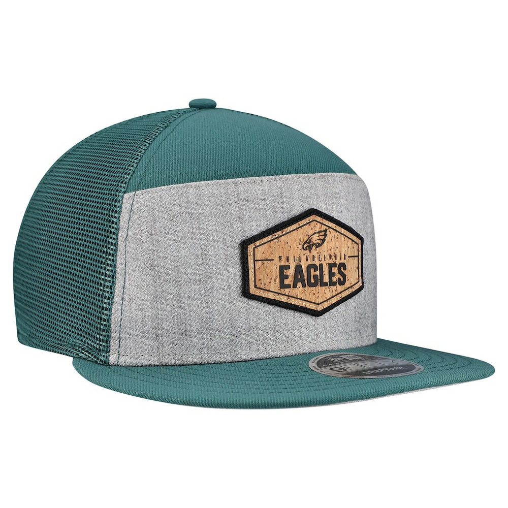 Cork Split Panel 9FIFTY Trucker Snapback Hat - Philadelphia Eagles Hats