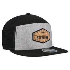 Cork Split Panel 9FIFTY Trucker Snapback Hat - Pittsburgh Steelers Hats