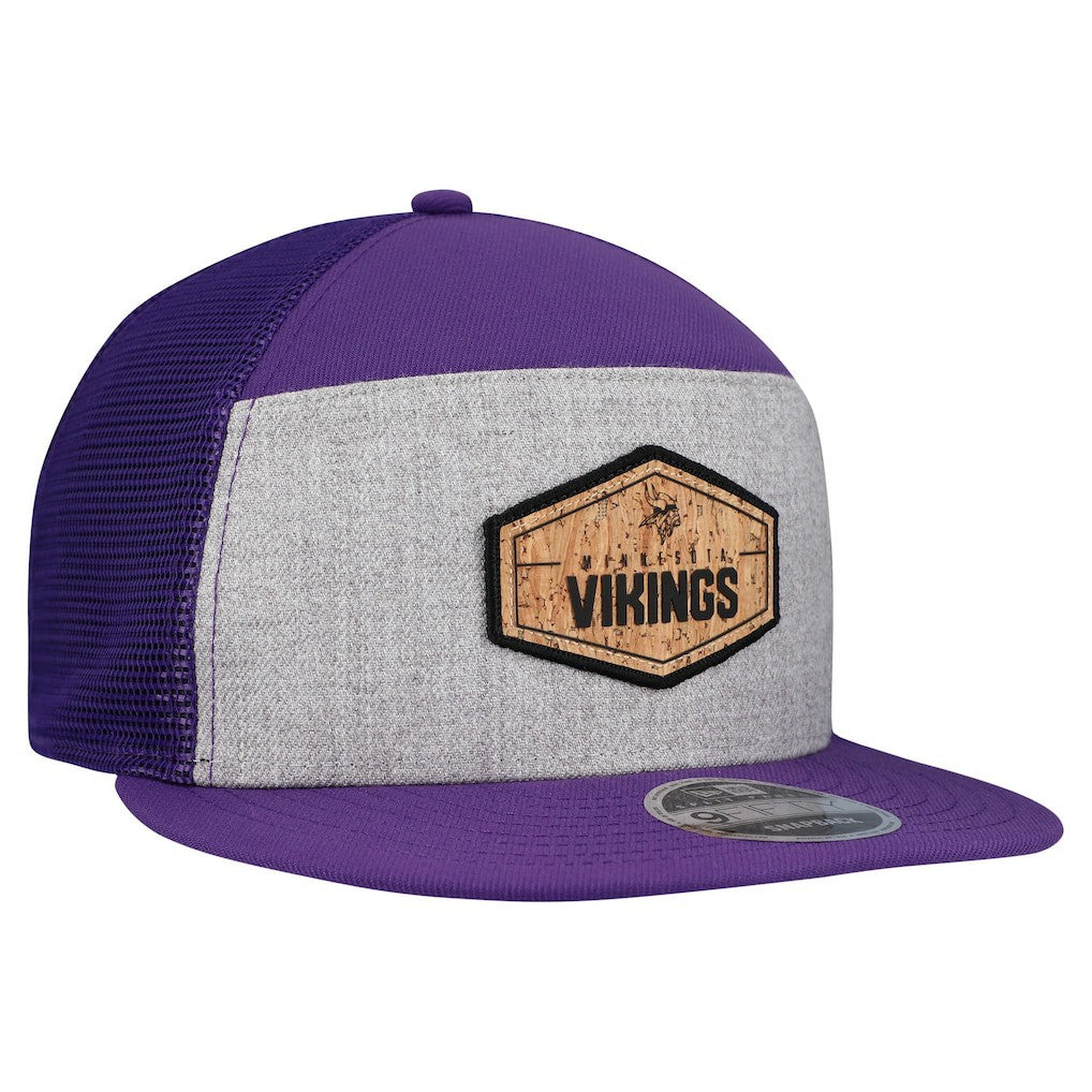 Cork Split Panel 9FIFTY Trucker Snapback Hat - Minnesota Vikings Hats