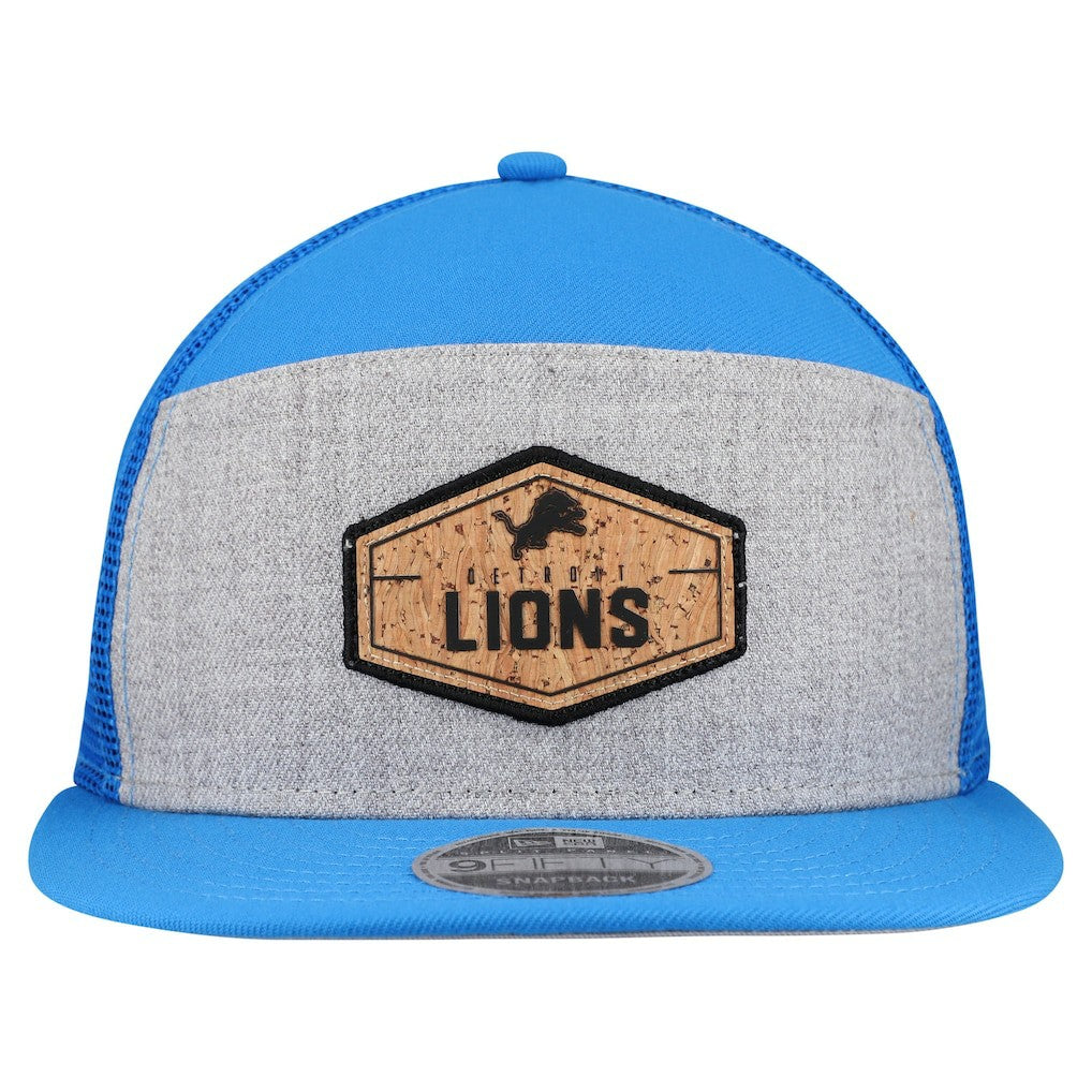 Cork Split Panel 9FIFTY Trucker Snapback Hat - Detroit Lions Hats