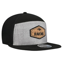 Cork Split Panel 9FIFTY Trucker Snapback Hat - Baltimore Ravens Hats