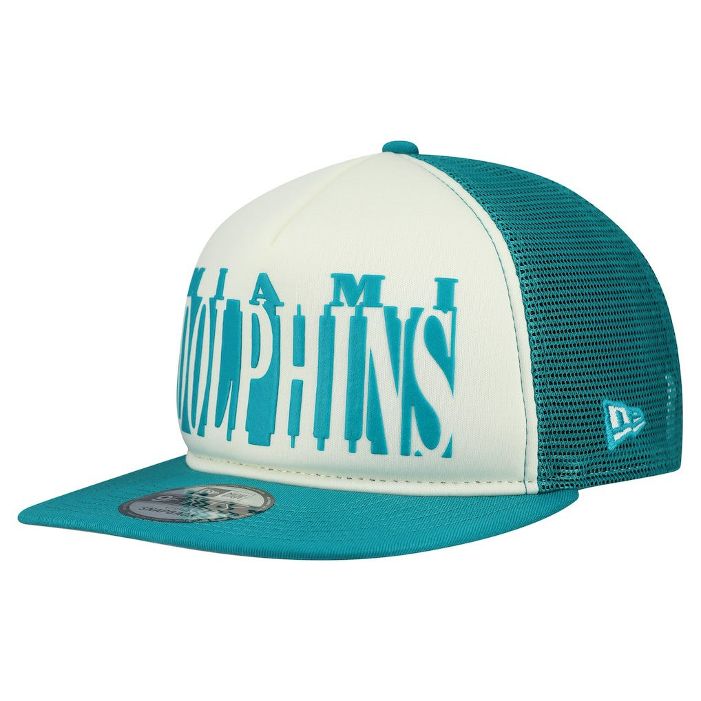Throwback Cutout A-Frame 9FIFTY Snapback Hat - Miami Dolphins Hats