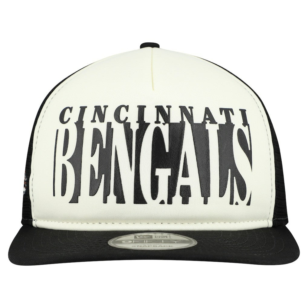 Throwback Cutout A-Frame 9FIFTY Snapback Hat - Cincinnati Bengals Hats