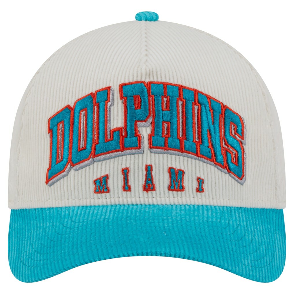 Throwback Two-Tone Sided Corduroy 9FORTY A-Frame Adjustable Hat - Miami Dolphins Hats