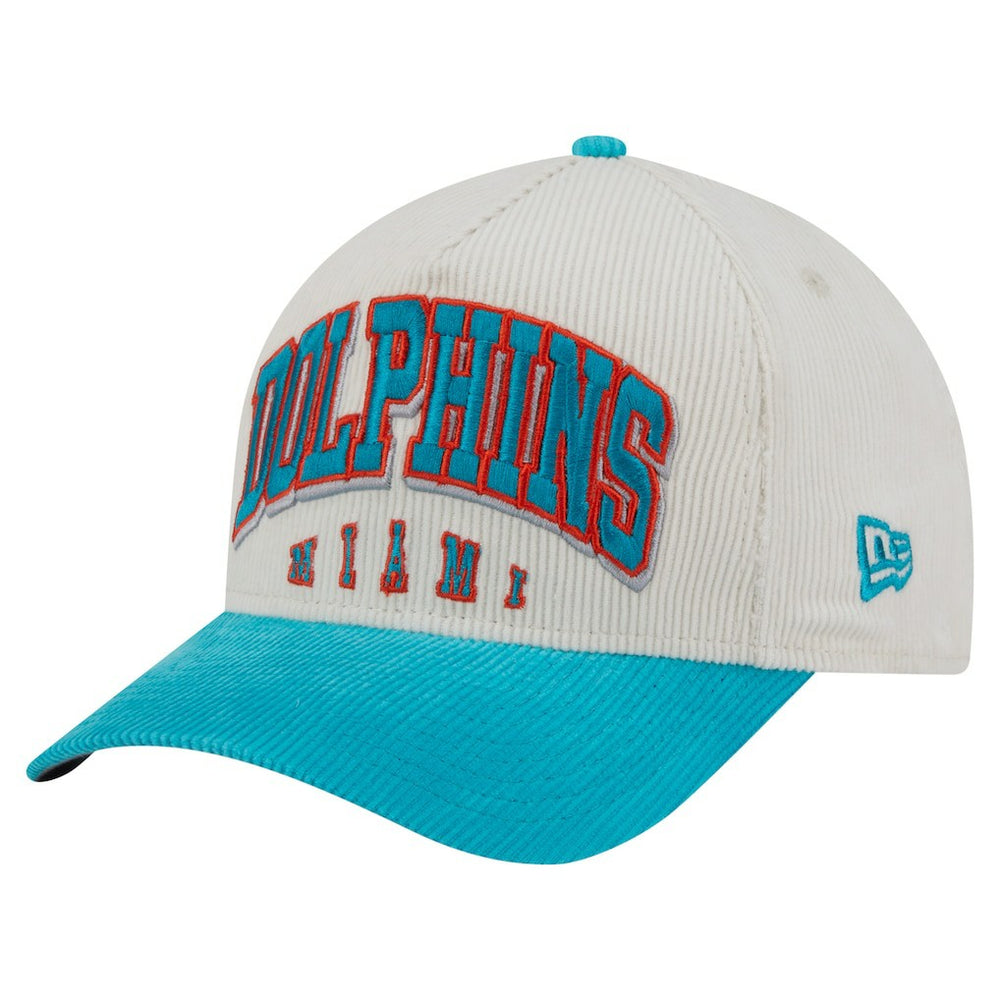 Throwback Two-Tone Sided Corduroy 9FORTY A-Frame Adjustable Hat - Miami Dolphins Hats