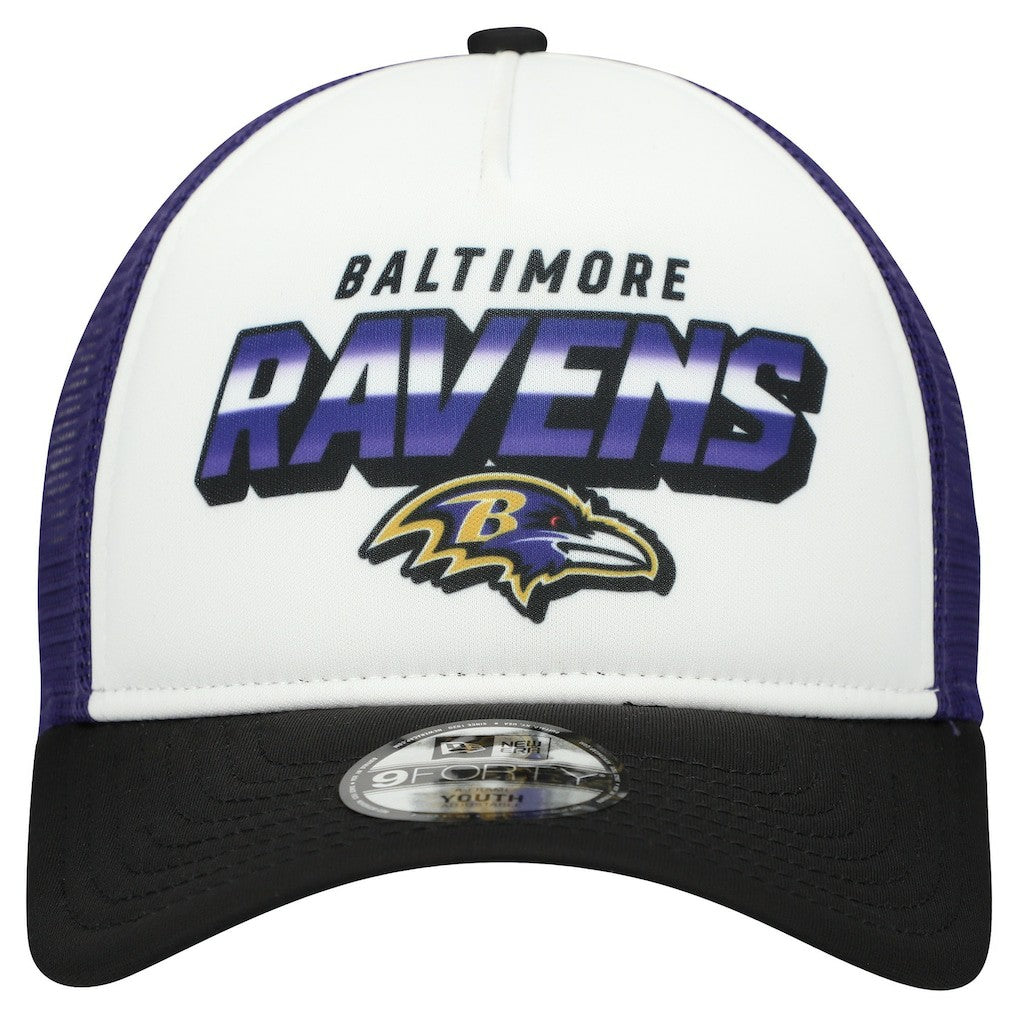 Youth Streak 9FORTY A-Frame Adjustable Hat - Baltimore Ravens Hats
