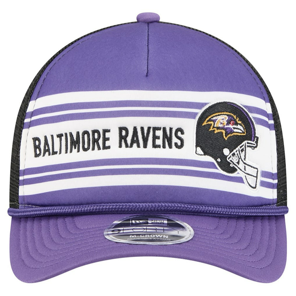 Linear A-Frame 9FORTY Adjustable Hat - Baltimore Ravens Hats
