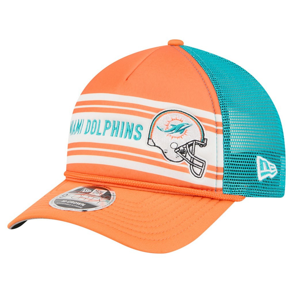 Linear A-Frame 9FORTY Adjustable Hat - Miami Dolphins Hats