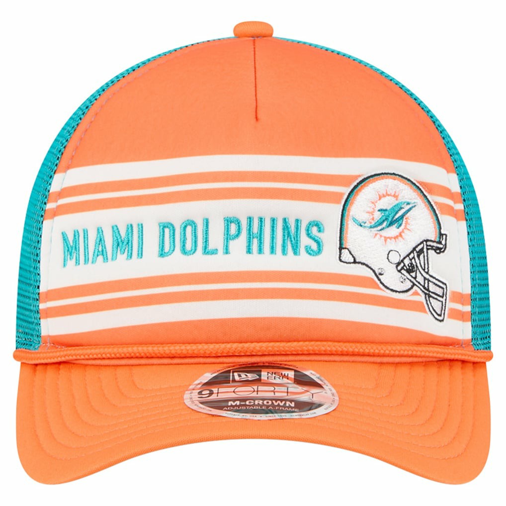 Linear A-Frame 9FORTY Adjustable Hat - Miami Dolphins Hats